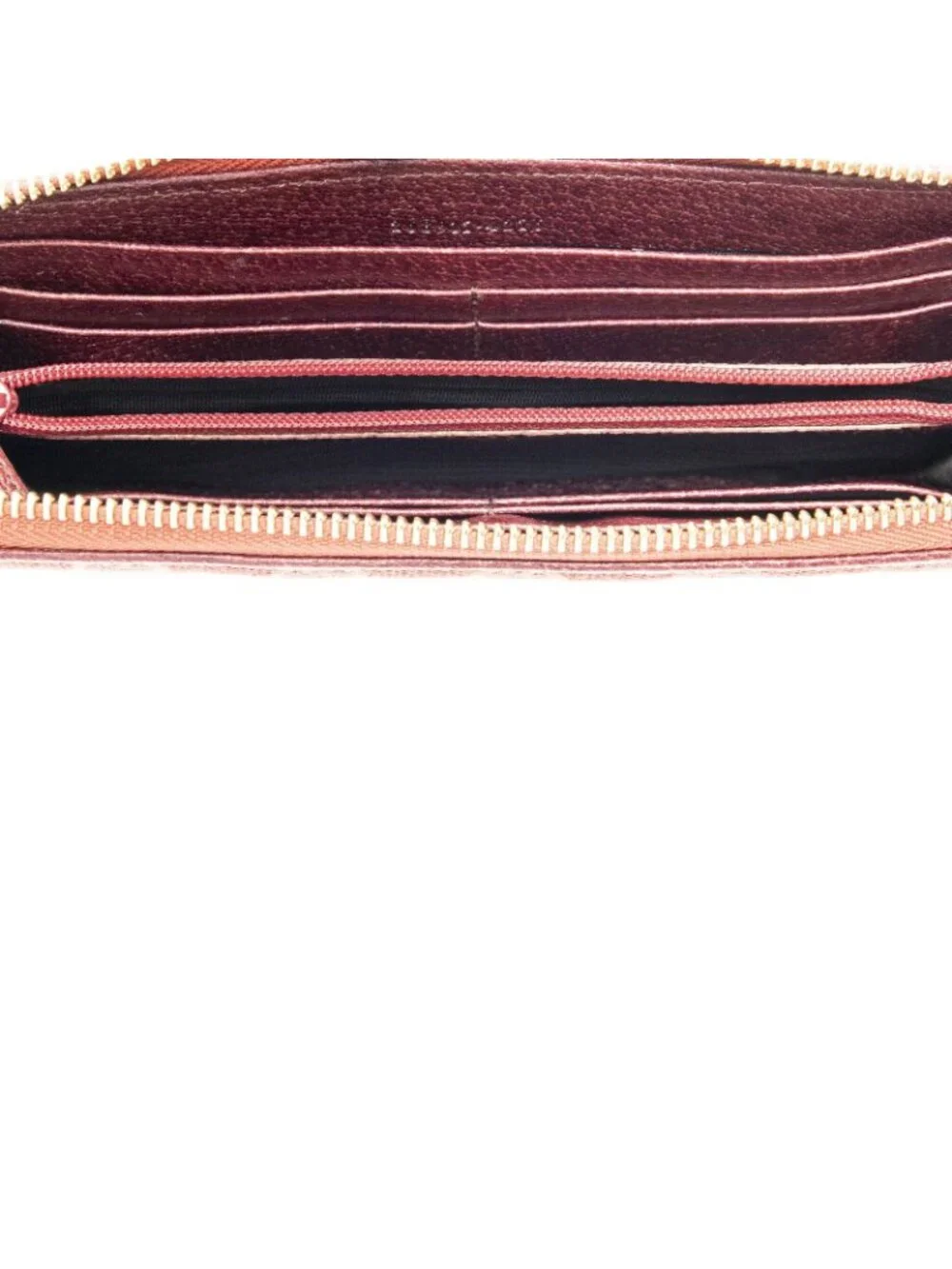 ★SOLD★ Gucci L-shaped Zip Around Wallet Red GG Canvas - Picture 4 of 5
